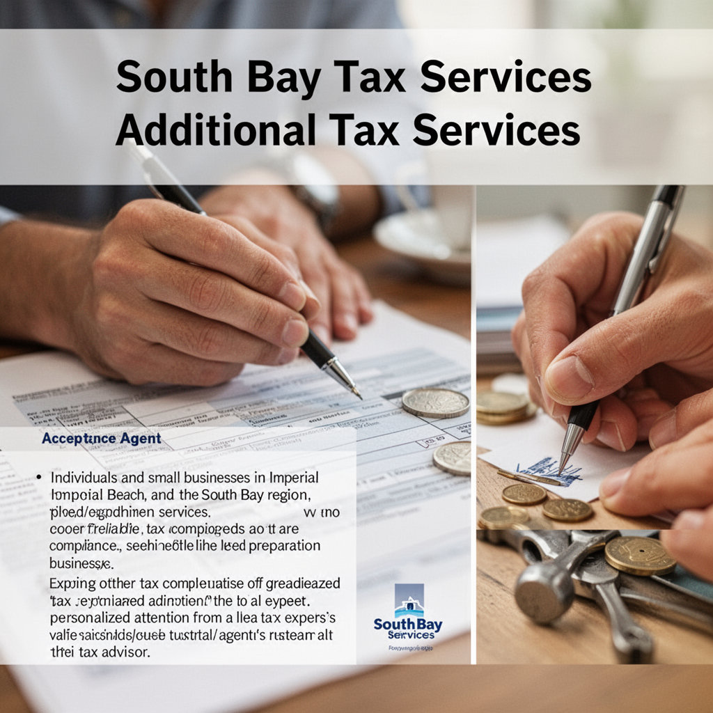 South Bay Tax Services professional advisor discussing tax planning and IRS support services with a client